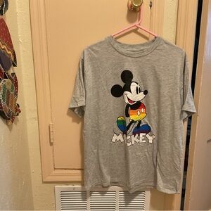 Disney Gray Mickey Mouse Short Sleeve Tee